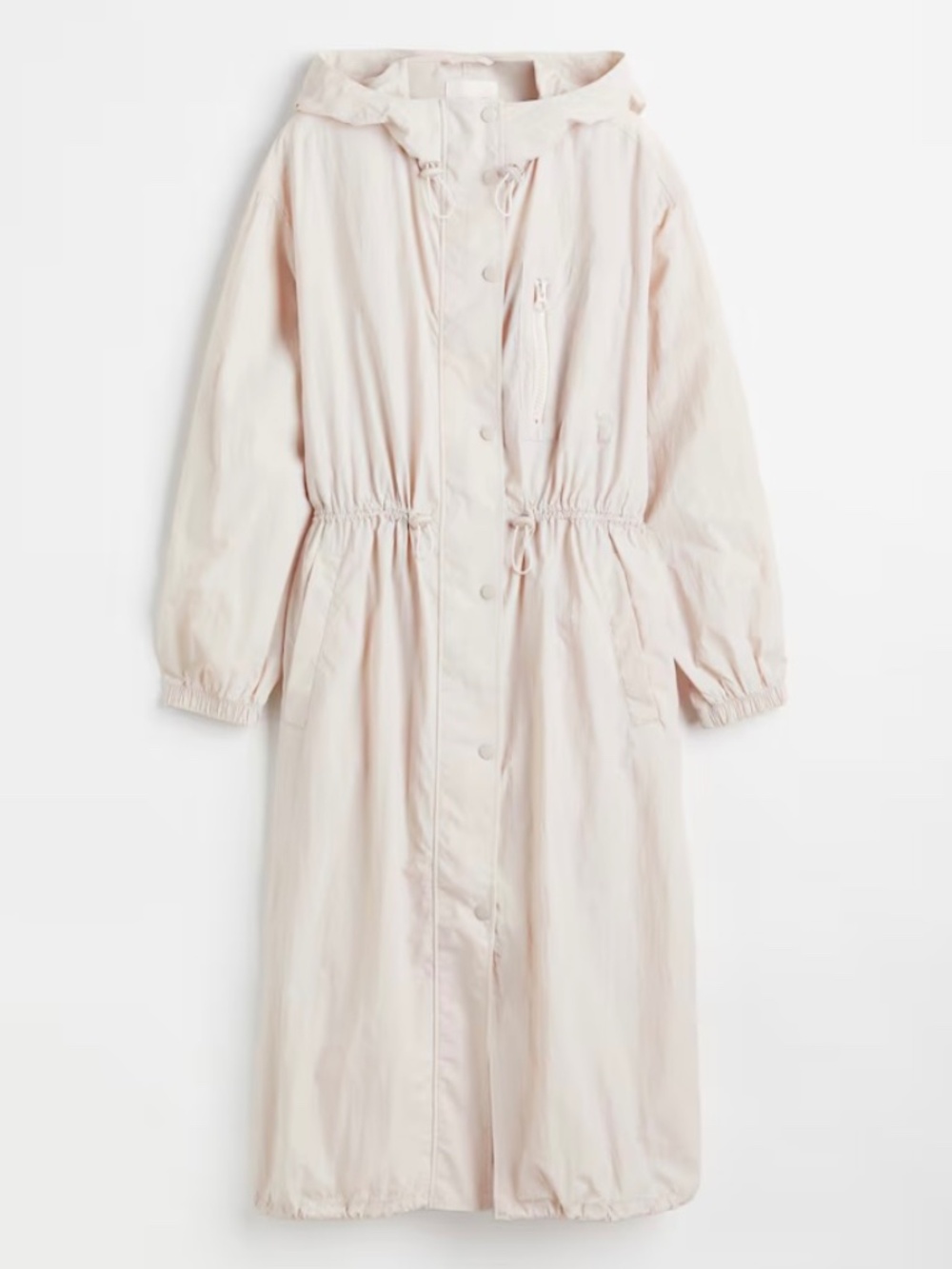 H&M Nylon Parka in Light Beige ~ NWT